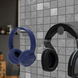 Geekria Extensible Headphone Wall Mount, Stainless Steel Stick-On with 3M Adhesive Hooks Under Desk, Stick on Smooth Wall, Dual Headset Hanger Mount for Most of the Headphones (2 Pcs)