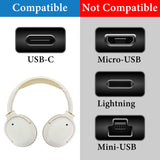Geekria USB Headphones Short Charger Cable Compatible with Edifier LolliClip AI, ES850NB, Hecate G2, W820NB Plus, WH950NB/ 700NB, W830NB, USB Replacement Power Charging Cord (1ft/30cm)
