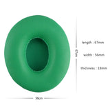 Geekria QuickFit Protein Leather Ear Pads for Solo HD On-Ear Headphones Replacement Earpads / Ear Cushion / Ear Cups, Headset Ear Cover Repair Parts (Green)