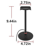 Geekria Headphone Charging Holder, Headset Hanger, 2-in-1 Headphone Holder Desk & Wireless Charger Pad, Suitable for Desktop Table Earphone Accessories (Black)