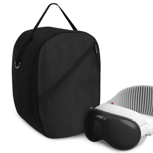 Geekria VR Headset Carrying Pouch Compatible with Meta Quest 3S/ 3/ Pro / Oculus Quest 2, Soft Shell Storage Bag with Shoulder Strip, Drop and Scratch Proof Compact Travel Case
