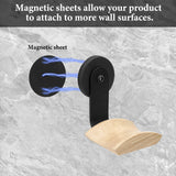 Geekria Wood Magnetic Headphone Holder, No-Drill Wall Mount Headset Hook with Strong Adhesive, Beech Wood Headphone Hanger for Over-Ear Headphones (Beech)