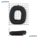 Geekria Comfort Velour Replacement Ear Pads for Logitech Astro A50 Gen 3 Headphones Ear Cushions, Repair Parts (Black)