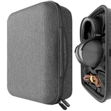 Geekria Shield Case for Large Sized Over-Ear Headphones, Replacement Protective Hard Shell Travel Carrying Bag with Cable Storage, Compatible with ATH-AWKT, SONY MDR-Z1R (Dark Grey)