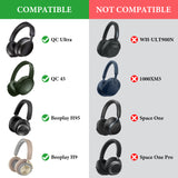 Geekria Shield Headphones Case for Lay Flat Over-Ear Headphones, Replacement Hard Shell Travel Carrying Bag, Compatible with Bose QC Ultra II, B&O Beoplay H95, Sony WH-CH520 Headsets (Black)