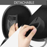 Geekria Shield Headphones Case Compatible with Soundcore Space Q45, Life Q20+, Life Q35, Life Q30, Life Q20i Case, Replacement Hard Shell Travel Carrying Bag with Cable Storage (Microfiber Grey)