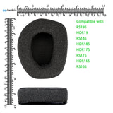 Geekria Comfort Linen Replacement Ear Pads for Sennheiser RS195, HDR195, RS185, HDR185, HDR175, RS175, HDR165, RS165 Headphones Ear Cushions, Headset Earpads, Ear Cups Repair Parts (Dark Grey)