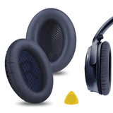 Geekria Replacement Ear Pads for Bose New QuietComfort, QC 45/ 35II/ 35IIGaming/35/ 25/ 15/ SE, AE 2/2i/2w, SoundTrue, SoundLinkAE2 Headphones, Ear Cushions with Video Guide (Midnight Blue)