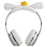 Geekria Knit Fabric Headband Cover Compatible with Bose QC45, QC35 II, Sony 1000XM4, Beats Solo4, Studio3, JBL Tune 720BT Headphones, Easy DIY Installation (White)