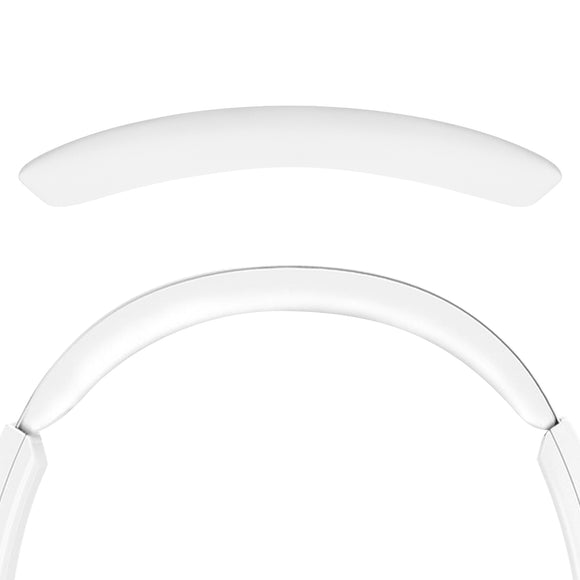 Geekria Protein Leather Headband Pad Compatible with AKG K845BT, K845, K545 Headphone Replacement Headband / Headband Cushion / Replacement Pad Repair Parts (White)