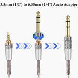 Geekria Apollo Audio Cable Compatible with Sennheiser HD599, HD598, HD620S, HD550, HD505, 2.5mm to 3.5mm/6.35mm Hi-Res Audiophile Headphone Replacement Cord for HiFi Music (6.5ft)