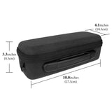 Geekria Shield Speaker Case Compatible with JBL Flip 7/6/5 Replacement Hard Shell Portable Protective Carrying Bag With Cable Storage, Keychain Hook, Travel Shoulder Strap (Dark Grey)