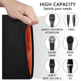 Geekria for Creators Microphone Zippered Pouch 3 Pack Compatible with Audio-Technica AT2005USB, ATR2100x-USB, AT2010, Shure SM57, SM58, SM48, BETA 57A, AKG D5 Travel Protective Bag (Size S)