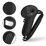 Geekria VR Accessories Set Compatible with Meta Quest 3, Touch Controller Grip Cover, Front Face Cover, Silicone Face Cover with Lens Protective Cover, All-Round Protection Suit (7PCS, Black)