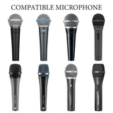 Geekria for Creators Universal Microphone Clip Holder, Adjustable Mic Mount Suitable for Handheld Microphones, Compatible with Shure SM58S, PGA48, Sennheiser E 835, E945 (Black / 2 Pack)