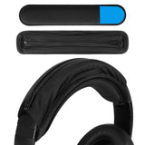 Geekria Medium Cooling-Gel Hook and Loop Headband Cover + Headband Pad Set Protector No Tool Needed Compatible with Razer, JBL, Plantronics, Sennheiser, Logitech, Hyperx, Corsair Headphones