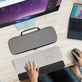 Geekria Keyboard Case Hard Shell Travel Carrying Bag, Compatible with Logitech MX Keys S/ MX Keys Advanced Wireless Illuminated Keyboard, Microsoft Wireless Surface Keyboard WS2-00025 (Light Gray)