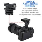 Geekria for Creators Microphone Cold Shoe Mount Adapter for Camera, Mic Stand Bracket, Compatible with RODE Wireless Go II, ME, PRO Microphone Holder (Black / 2 Pack)