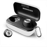 Geekria Carrying Case Cover Compatible with SENNHEISER Momentum True Wireless 2 Earbuds, Earphones Skin Cover, Protective Carrying Case with Keychain Hook, Charging Port Accessible (White)