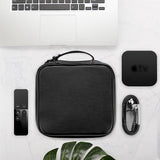 Geekria Storage Case Compatible with TV 4K, Soft Shell Replacement Protective Travel Carrying Bag with Room for Remote Controllers and Cable (Black)