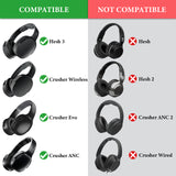 Geekria QuickFit Replacement Ear Pads for Skullcandy Crusher Wireless Crusher Evo Crusher ANC Hesh 3 Hesh EVO Hesh ANC Headphones Ear Cushions, Headset Earpads, Ear Cups Cover Repair Parts (Black)