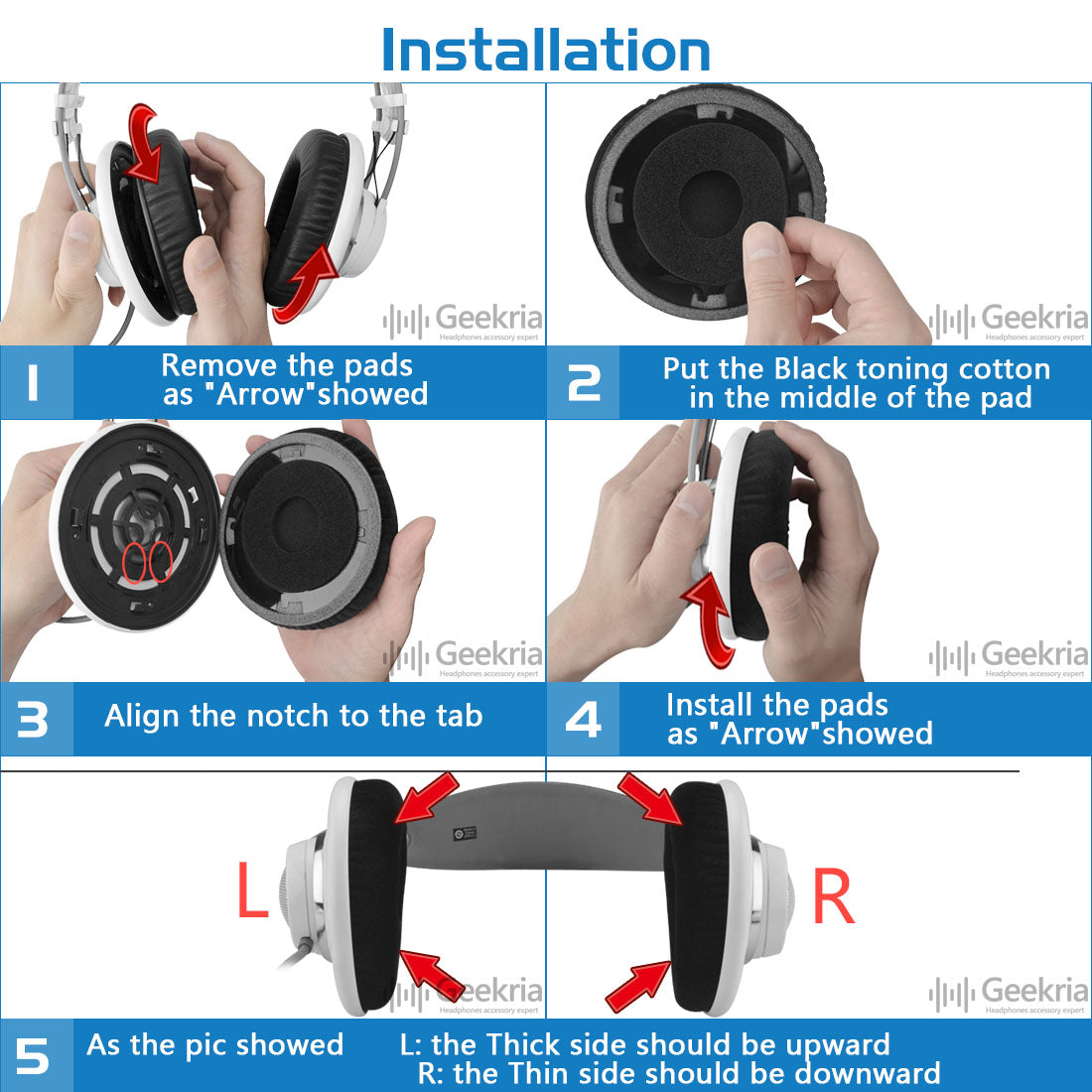 Geekria Elite Sheepskin Replacement Ear Pads for AKG K701/K702/Q701/Q7