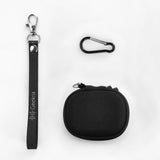 Geekria Shield Earbuds Case Compatible with Technics, Google, TOZO, JLab, Replacement Hard Shell Travel Carrying Bag with Carabiner Clip (Black)