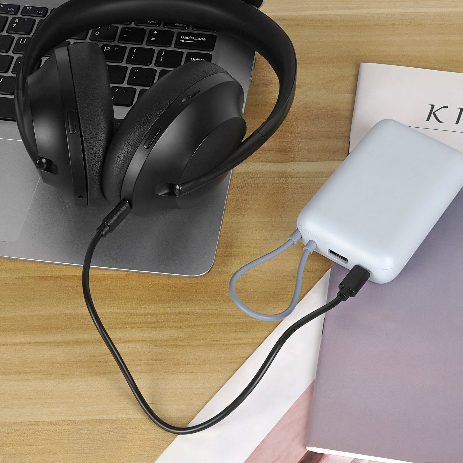 Geekria Type-C Headphones Short Charger Cable Compatible with Bose Sou