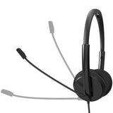 Geekria Comfort-Fit Call Center Headset with 3.5MM Male Plug and Microphone, Over-The-Head Computer Headphone for PC, CellPhone, Tablet, Laptop, 330 Degree Boom Mic for Right/Left Ear