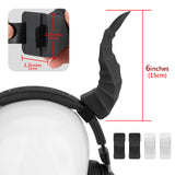 Geekria Devil Horns Headphone Attachment, Lightweight Decorative Horn Accessory for Cosplay and Streaming