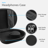 Geekria Shield Headphones Case Compatible with Sony WH-1000XM5, WH-1000XM4, WH-1000XM3, WH-CH710N, Replacement Hard Shell Travel Carrying Bag with Cable Storage (Black)