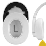 Geekria QuickFit Replacement Ear Pads for JBL Tune 700BT, Tune 750BTNC, Tune 710BT, Tune 720BT, Tune 760NC, Tune 770NC Wireless Over-Ear Headphones Ear Cushions, Ear Cups Cover Repair Part (White)