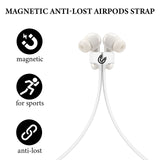 Geekria 2 Pack Earbuds Magnetic Anti-Lost Strap Compatible with Soundcore by Anker Liberty 4 Pro, P40i, Liberty 4 NC Soft Silicone Earphones Lanyard, Headphones Neck Rope Cord (White)