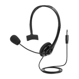 Geekria USB Headset with Microphone, Computer Headphones Wired, Single-Ear Headset with Mic, 330 Degree Boom Mic for Right / Left Ear for Cell Phone, PC, Skype (Black)