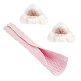 Geekria NOVA Knit Fabric Headband Pad and Cat Ears Compatible with Bose QC35 II, ATH-M50x, Beats Studio Pro, SONY WH-1000XM6 Headphone, Replacement Pad Repair Parts (Pink)