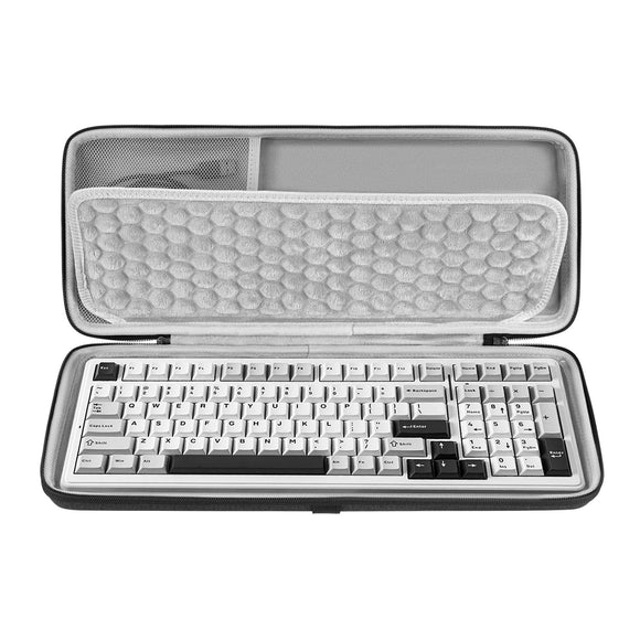 Geekria 90%-96% Keyboard Case, Hard Shell Travel Carrying Bag for 100 Keys Mechanical Keyboard, Compatible with RK Royal KLUDGE RK100, ASUS ROG Strix Scope II 96, Keychron Q5, AULA F99