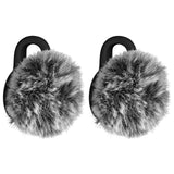 Geekria for Creators Furry Windscreen for Lark M2S, Compatible with Hollyland Lark M2S Wireless Mic, Mic DeadCat Wind Cover Muff, Fluff Cover Windshield, Wind Noise Reduction (Grey / 2 Pack)