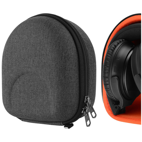 Geekria Shield Headphones Case Compatible with Bose QuietComfort Ultra, QuietComfort 45, QC35 II, QC35, QC25, QCSE Case, Replacement Hard Shell Travel Carrying Bag with Cable Storage (Dark Grey)