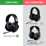 Geekria QuickFit Replacement Ear Pads for Razer Kraken 7.1 Chroma V2 USB Gaming Headset Headphones Ear Cushions, Headset Earpads, Ear Cups Cover Repair Parts (Black)