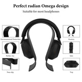 Geekria Acrylic Omega Headphone Stand for On-Ear, Over-Ear Headphones, Gaming Headset Stand, Desk Display Hanger Compatible with Sony WH-1000XM5, WH-1000XM4, Beats Solo 4, Studio Pro (Black)