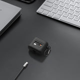 Geekria Silicone Case Cover Compatible with JBL Tour Pro2 True Wireless Earbuds, Protective Earphones Skin Cover with Keychain Hook, Charging Port Accessible (Black)