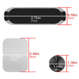 Geekria 2 Pack Magnetic Car Mounts for Dashboard, Aluminum Holders with Adhesive Pads, Compatible with Echo Auto and Cell Phones, Silver