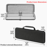 Geekria Keyboard Carrying Case, Compatible with Logitech MX Mechanical Wireless / MK955 / Signature Slim K950 / G413 SE, Hard Shell Travel Bag (Dark Gray)