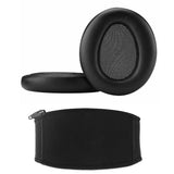 Geekria Earpads Suits Compatible with SONY MDR-10RBT MDR-10RNC MDR-10R Headphone Replacement Ear Pad + Headband Cover / Ear Cushion + Headband / Earpads Repair Parts + Headband Protector (Black)