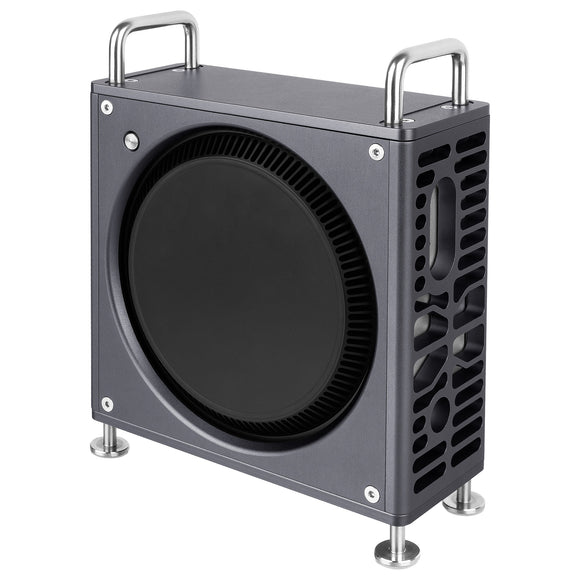 Geekria Computer Aluminum Chassis Stand Compatible with Apple 2024 Mac Mini M4 / Mac Mini M4 Pro Case - Accessories Optimized Heat Dissipation (Space Gray)