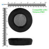 Geekria Comfort Velour Replacement Ear Pads for Corsair Virtuoso PRO Headphones Ear Cushions, Headset Earpads, Ear Cups Cover Repair Parts (Black)