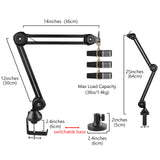 Geekria for Creators Microphone Arm Compatible with TONOR TC-777, TC20, TC30, Q9 Mic Boom Arm Mount Adapter with Tabletop Flange Mount, Suspension Stand, Mic Scissor Arm, Desk Mount Holder