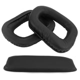 Geekria Earpad + Headband Compatible with Logitech G35 Headphone Replacement Ear Pad + Headband Cover / Ear Cushion + Headband Pad \ Earpads Repair Parts Suit (Black)