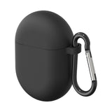 Geekria Silicone Case Cover Compatible with Google Pixel Buds A True Wireless Earbuds, Earphones Skin Cover, Protective Carrying Case with Keychain Hook, Charging Port Accessible (Black)