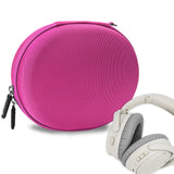 Geekria NOVA Headphone Case for Foldable Over-Ear Headphones, Replacement Hard Shell Travel Carrying Bag with Cable Storage Compatible with Jabra, Sennheiser Headsets (Dark Pink)